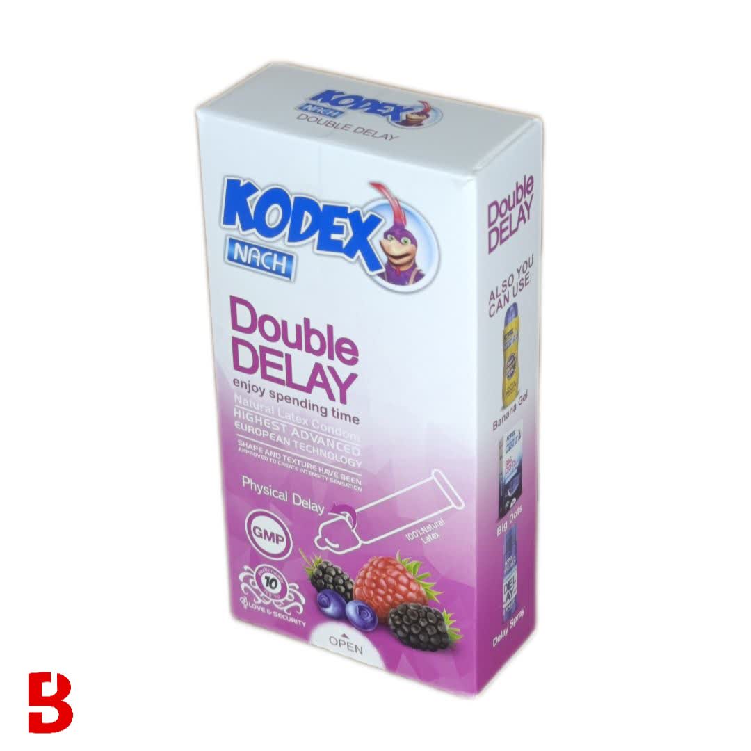 قیمت و خرید کاندوم تاخیری دابل دیلی کدکس با رایحه تمشک جعبه 10 عددی