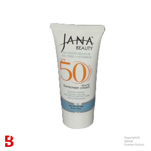 قیمت و خرید کرم ضد آفتاب بی رنگ برند جانا مدل SPF50 | سهند بی استور